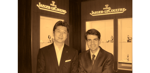 アワーグラス銀座店にてJérôme Lambert氏 （Jaeger-LeCoultre  CEO） と